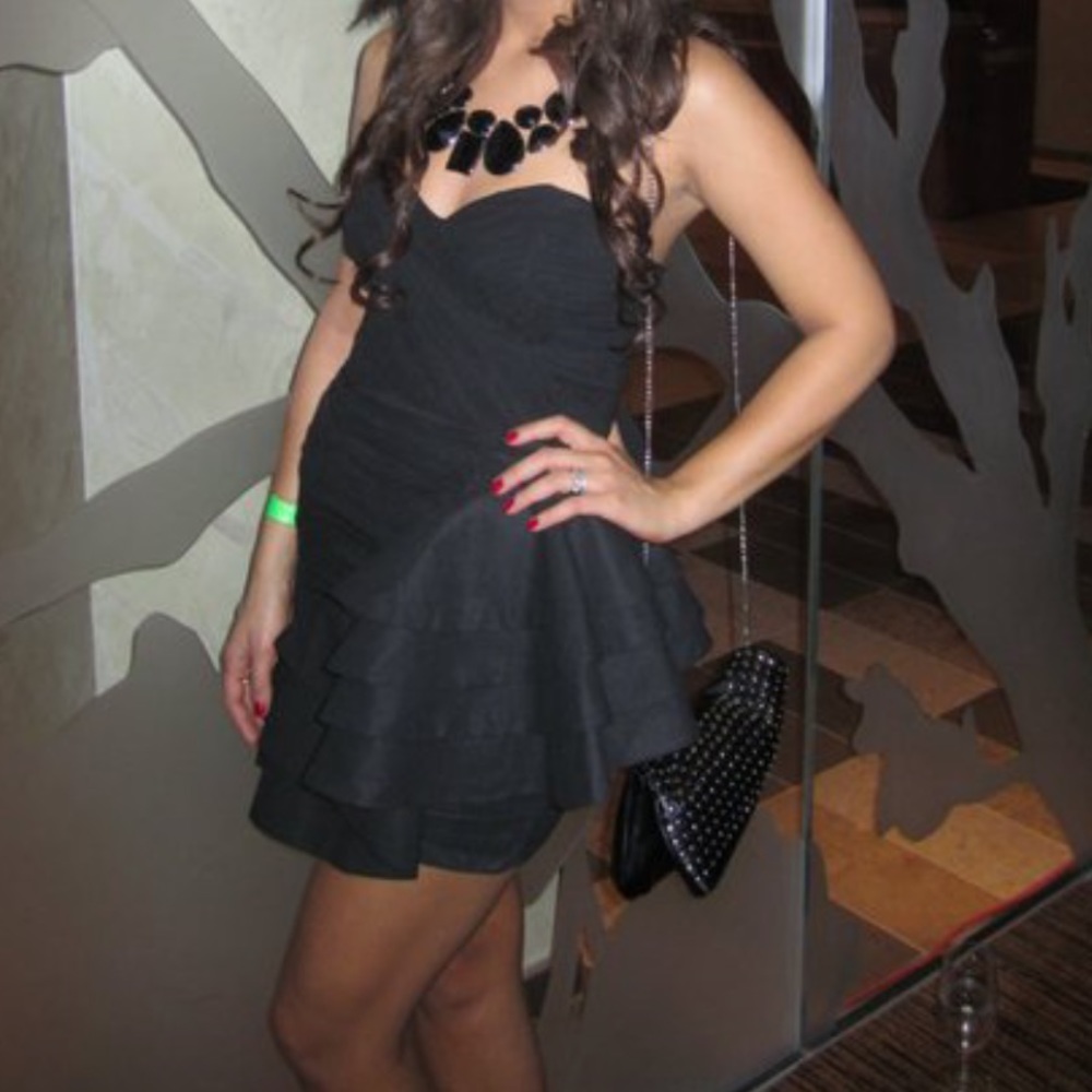 Black mini dress